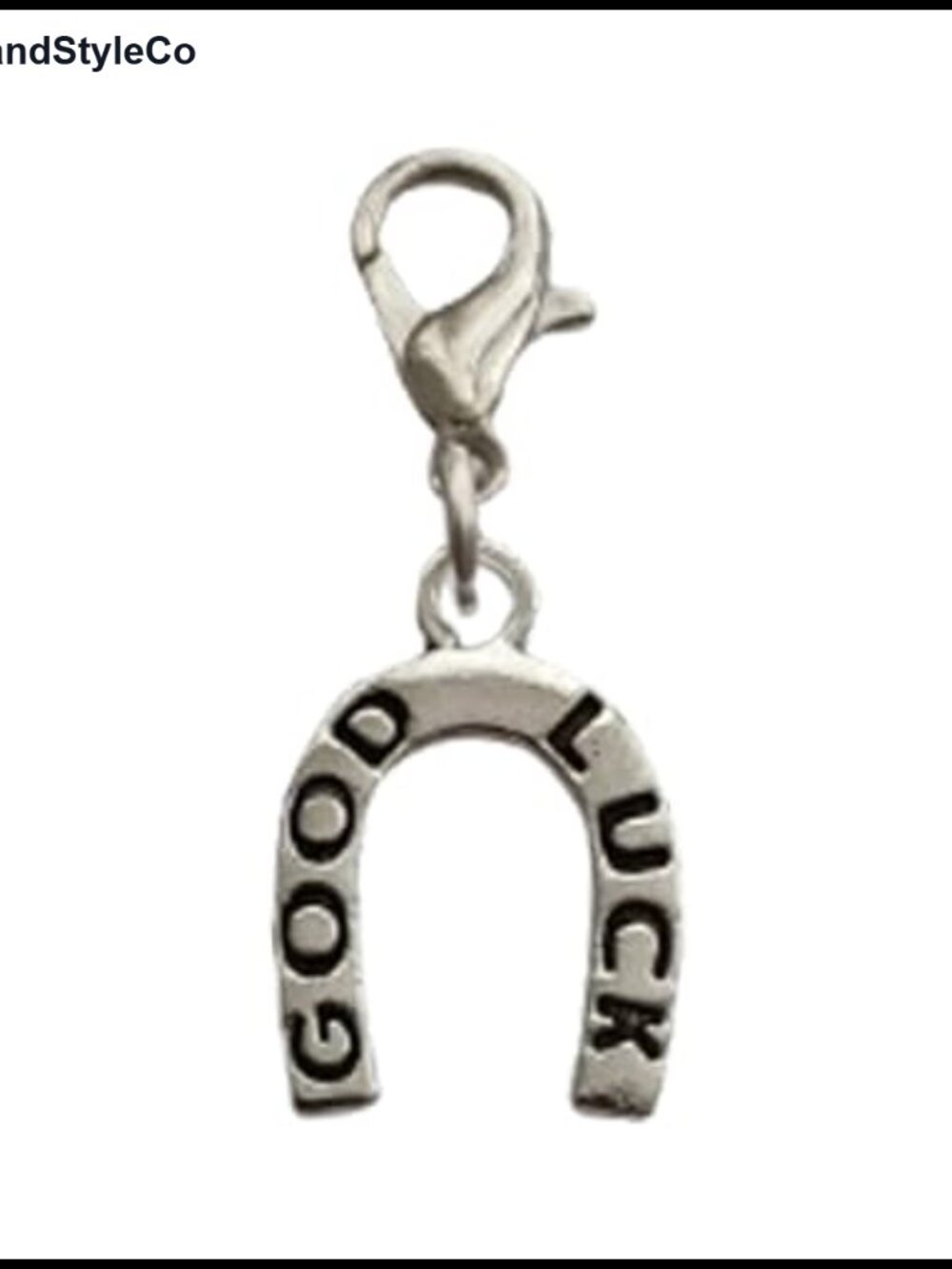Horseshoe Charm Clip On Cowboy Style Purse Charm Alloy 3pc